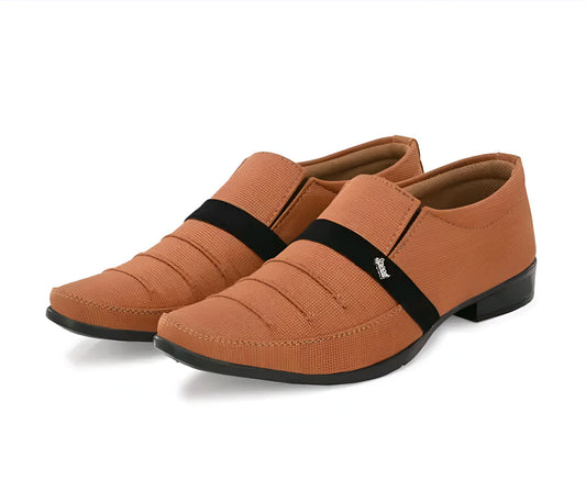 Formal shoes, beige colour, Synthetic Leather