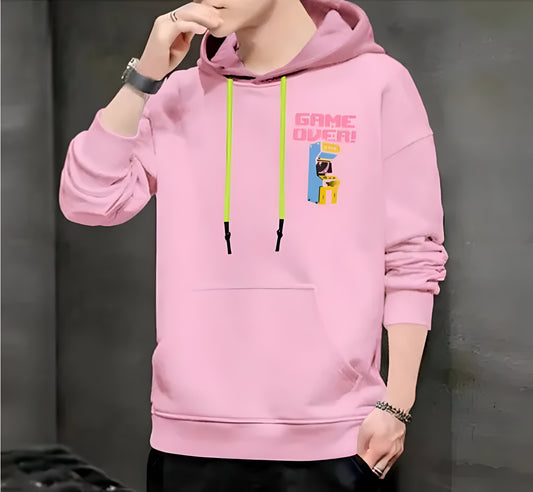 Men pink Hoodie