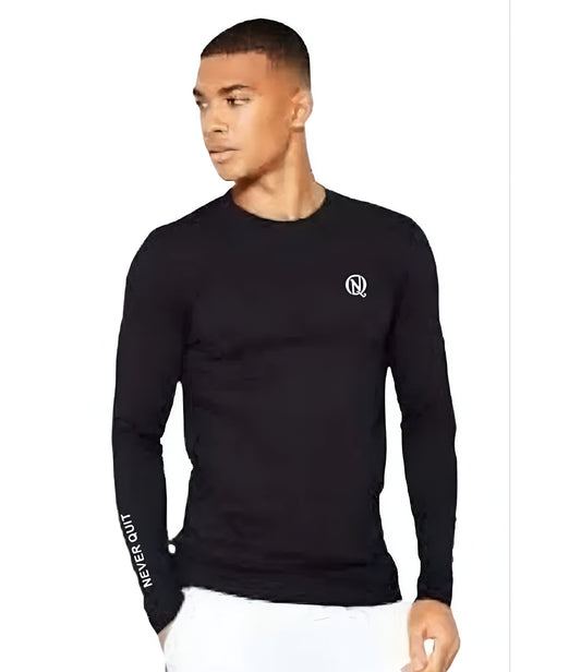 Men full sleeve black Activewear T-shirt