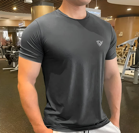 Men dark grey Activewear T-shirt