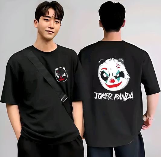 Men casual joker panda T-shirt