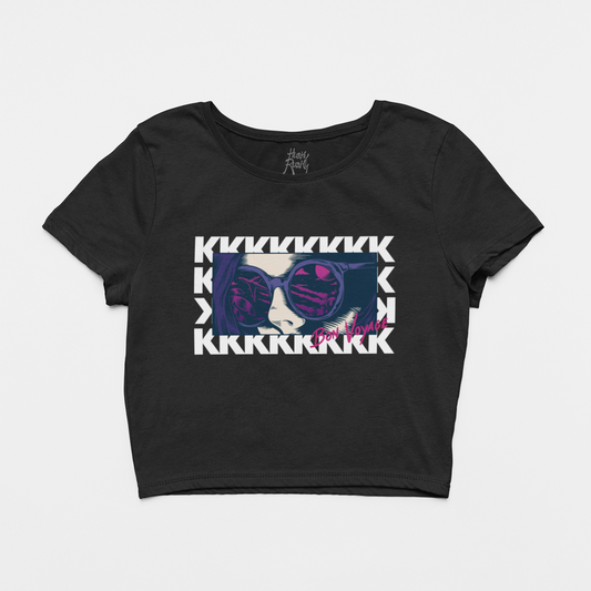 KKKK Black Crop Top for Women & Girls