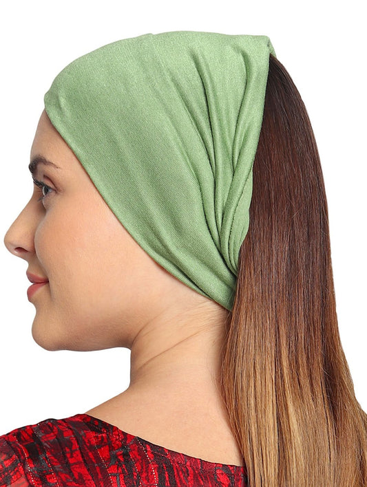 Green Coloured Skull Cap for Women & Girls