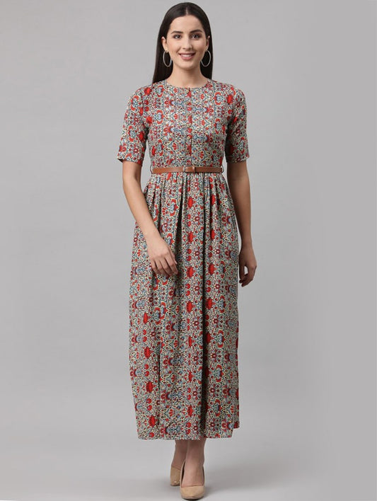 Fit & Flare Floral Dress for Women & Girls